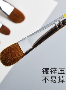 黄杆水粉笔套装单支水彩油画笔颜料笔丙烯美术用圆锋狼毫绘画排笔