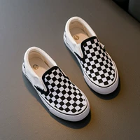 Vans, детские шахматы, тканевые туфли для мальчиков, кроссовки, удобная обувь, подходит для подростков, семейный стиль