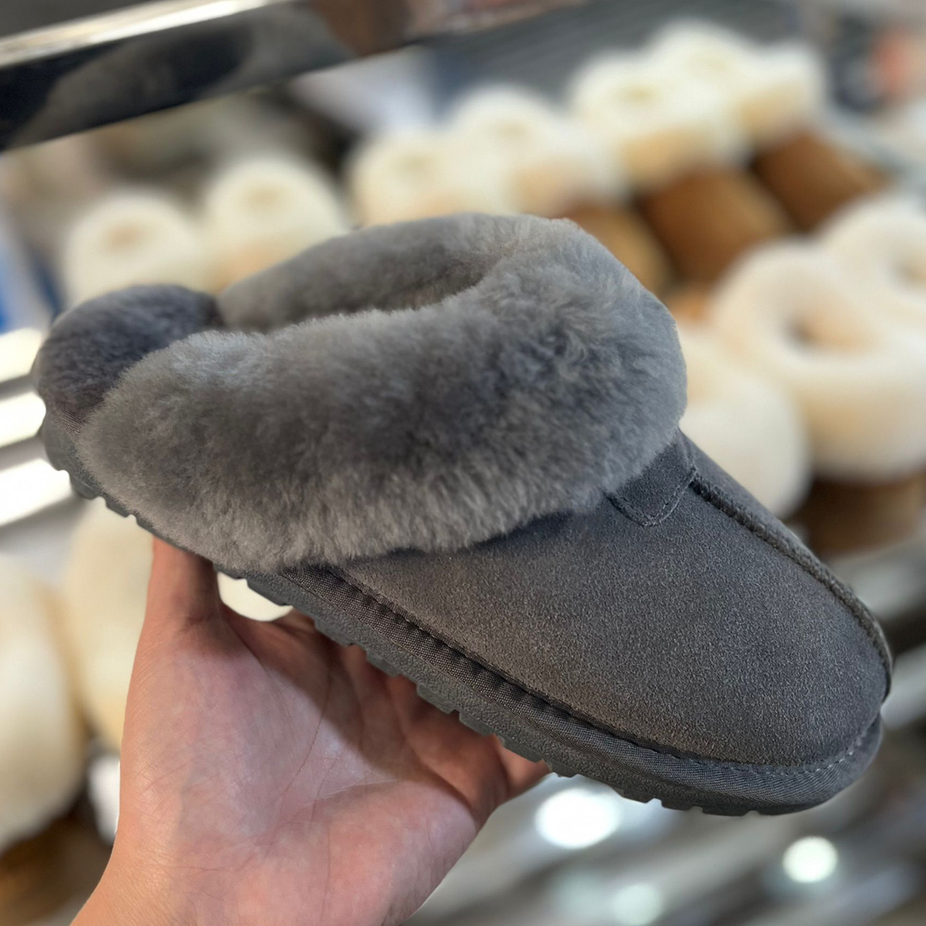 雪地靴千颂伊同款加厚底增高女式外穿棉拖鞋包头拖加厚底增高居家