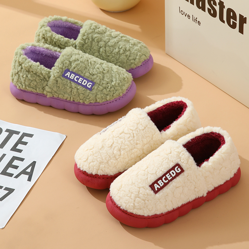 全包跟棉拖鞋女冬季居家防滑加绒