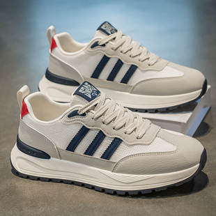 男鞋2026新款春季网面透气跑步阿甘运动鞋男士防滑潮牌百搭休闲鞋