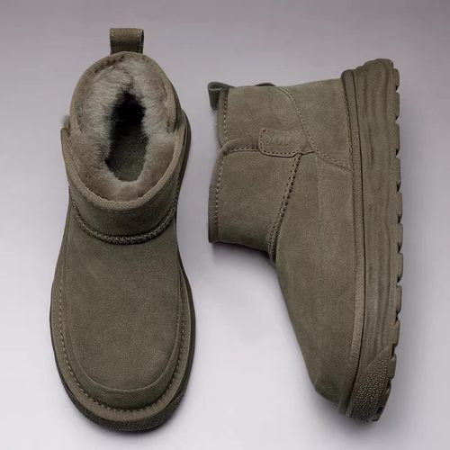 雪地靴男款冬季防水防滑厚底户外保暖加绒大棉鞋东北抗寒面包棉靴