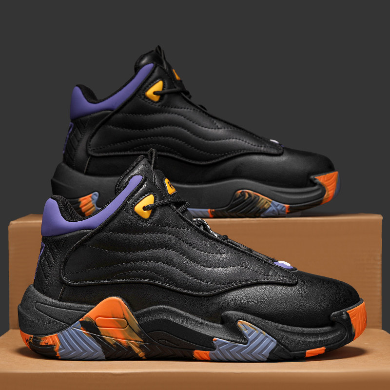 莆田高帮男鞋冬季皮面防水休闲运动鞋体育生球鞋厚底减震篮球潮鞋