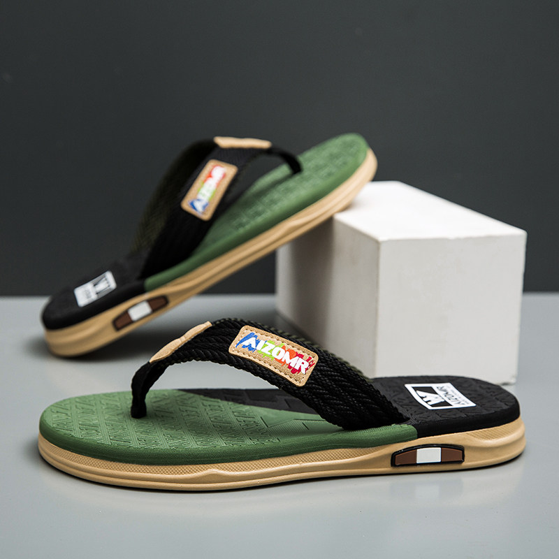 人字拖男夏季外穿编织夹脚防滑耐磨凉拖男士休闲室内居家广东拖鞋