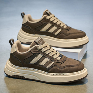 莆田男鞋2026新款春季百搭潮牌厚底增高休闲平板鞋高级感运动潮鞋