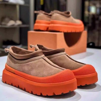 塔斯曼雪地靴男2025新款冬季勃肯鞋厚底增高加绒保暖皮毛一体棉鞋