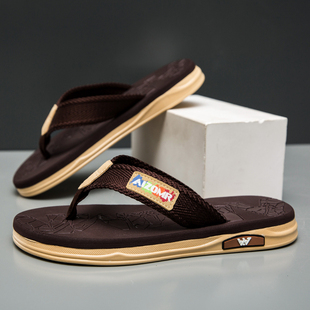 编织越南凉鞋 人字拖男夏季 防滑软底外穿休闲海边沙滩夹脚凉拖男士