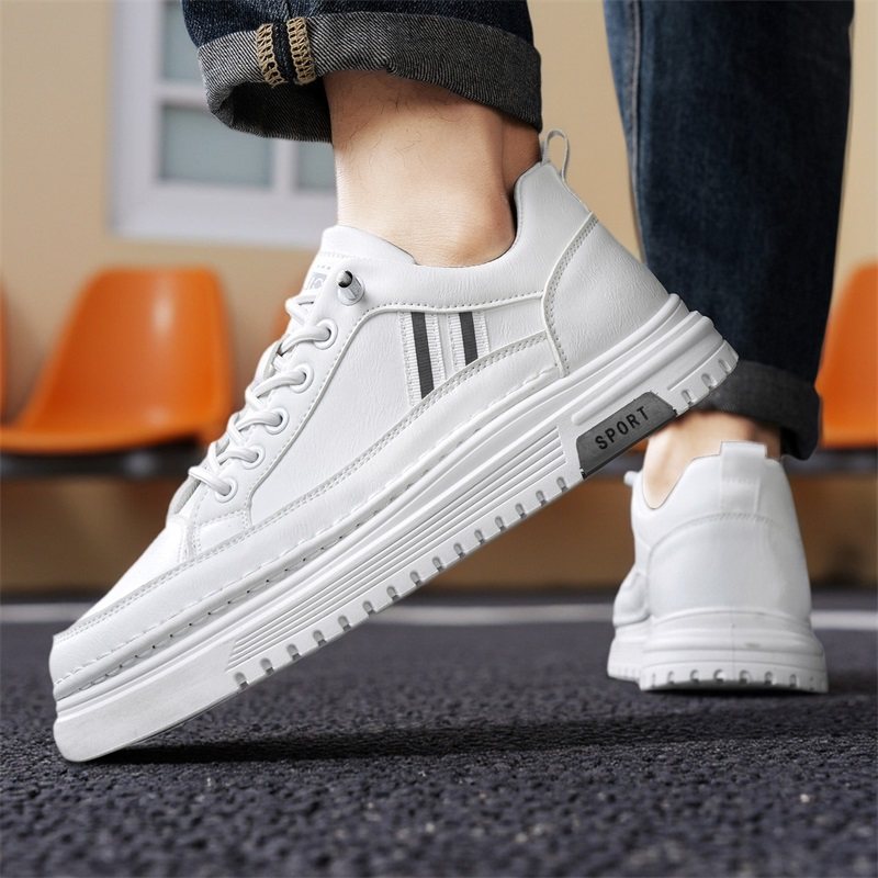 男鞋2026新款春季潮流休闲皮面小白鞋一脚蹬轻便软底运动工作板鞋,流行男鞋,单鞋,淘宝优惠券,粉丝福利购,淘宝优惠卷