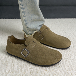 一脚蹬软底上班穆勒鞋 勃肯男鞋 休闲复古潮流百搭男士 春季 2026新款
