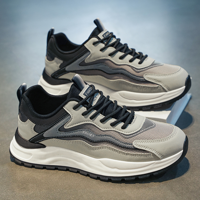 莆田男鞋冬季百搭休闲板鞋男士运动厚底防滑户外旅游跑步阿甘潮鞋