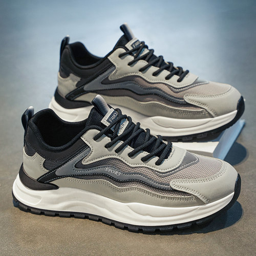 莆田男鞋冬季百搭休闲板鞋男士运动厚底防滑户外旅游跑步阿甘潮鞋