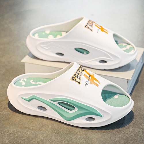 男拖鞋外穿防滑厚底增高踩屎感