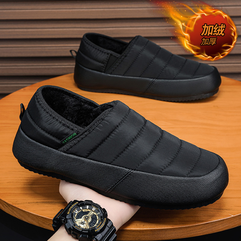 棉拖鞋男款冬季2025新款加绒加厚包跟棉鞋外穿防寒防水保暖二棉鞋