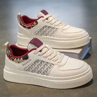 板鞋男款冬季潮牌高级感男鞋增高厚底百搭男生轻奢运动休闲小白鞋