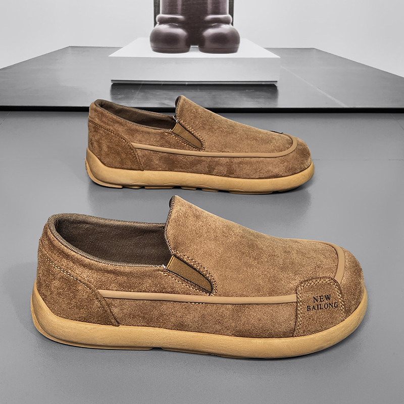 网红爆款男鞋冬季潮流复古百搭休闲皮鞋男士一脚蹬软底轻便豆豆鞋,流行男鞋,单鞋,淘宝优惠券,粉丝福利购,淘宝优惠卷