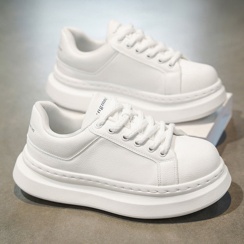 欧洲站男鞋冬季潮牌高级感百搭休闲小白板鞋男士跑步厚底运动潮鞋