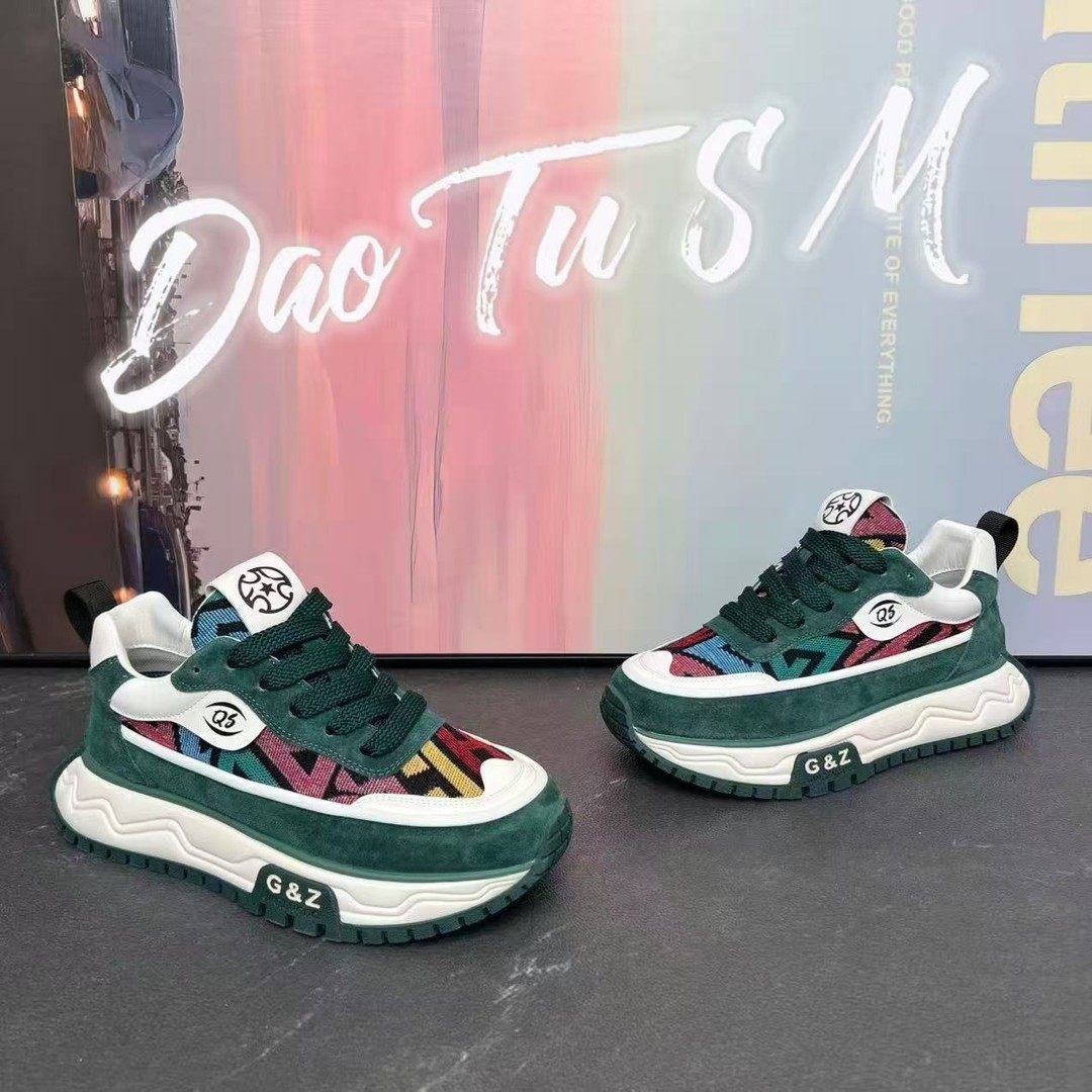 男鞋2026新款冬季潮牌百搭小众原创板鞋青少年运动厚底休闲老爹鞋,流行男鞋,时尚休闲鞋,淘宝优惠券,粉丝福利购,淘宝优惠卷