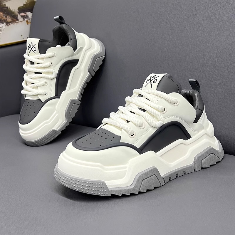 欧洲站男鞋冬季韩版厚底防滑休闲板鞋青少年真皮耐磨软底小白潮鞋,流行男鞋,时尚休闲鞋,淘宝优惠券,粉丝福利购,淘宝优惠卷