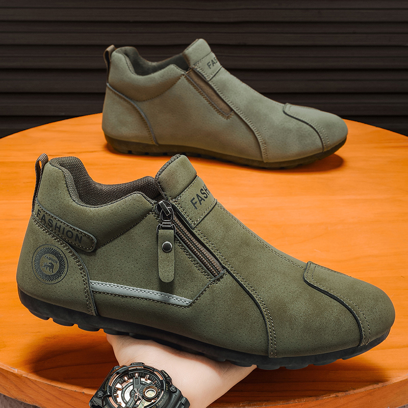 阿甘男鞋冬季防水防滑保暖二棉鞋男士一脚蹬软底运动休闲工作潮鞋