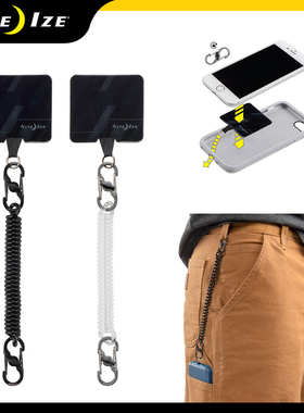 奈爱NiteIze手机安全挂绳颈绳防丢钥匙扣弹力钥匙伸缩绳链失手绳