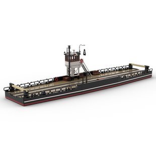 MOC铁路渡轮军事系列模型可组装高难度积木组装积木成人车型积木