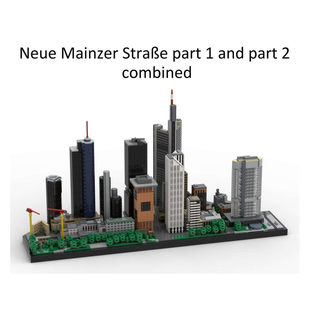 MOC法兰克福新美因大街摩天大楼第一部分高难度组装积木成人积木