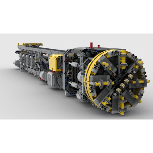MOC-168405大型盾构机MK2巨型高颜值高难度拼图成人车形积木