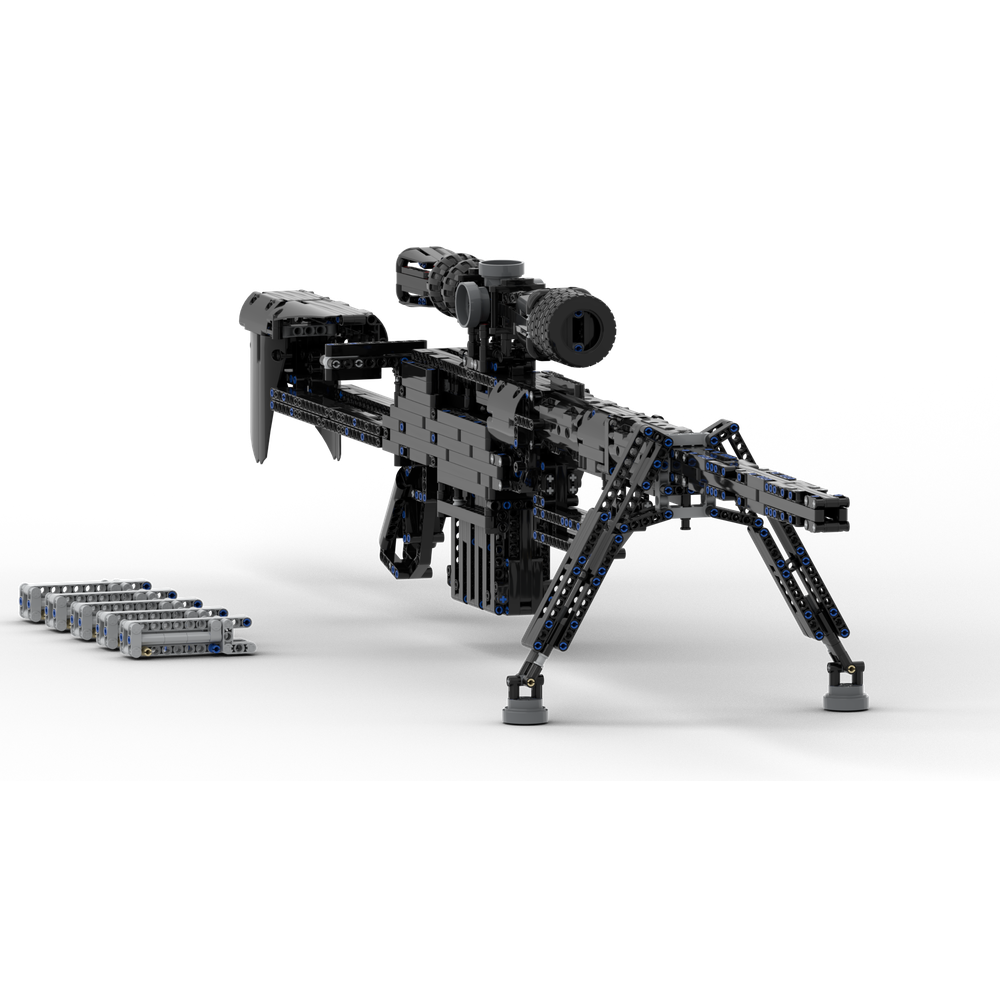 MOC军事狙击枪M200益智男孩拼装积木枪积木玩具枪可射益智男孩