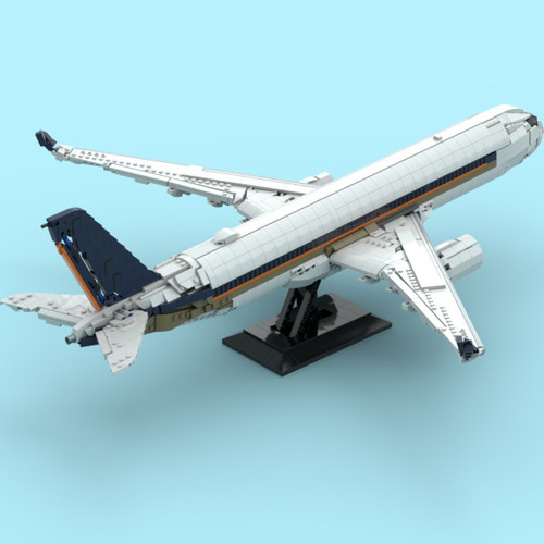 MOC俄罗斯客机飞机形大型高难度拼图组装成人直升机战斗机积木