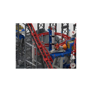 MOC循环过山车法斗战车汽车模型高难度积木组装积木成人积木