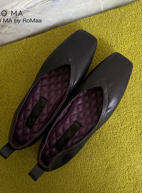 ROROMA 原创设计师SIMPLICITY浪漫溢彩艺术进口胎牛皮V口芭蕾鞋