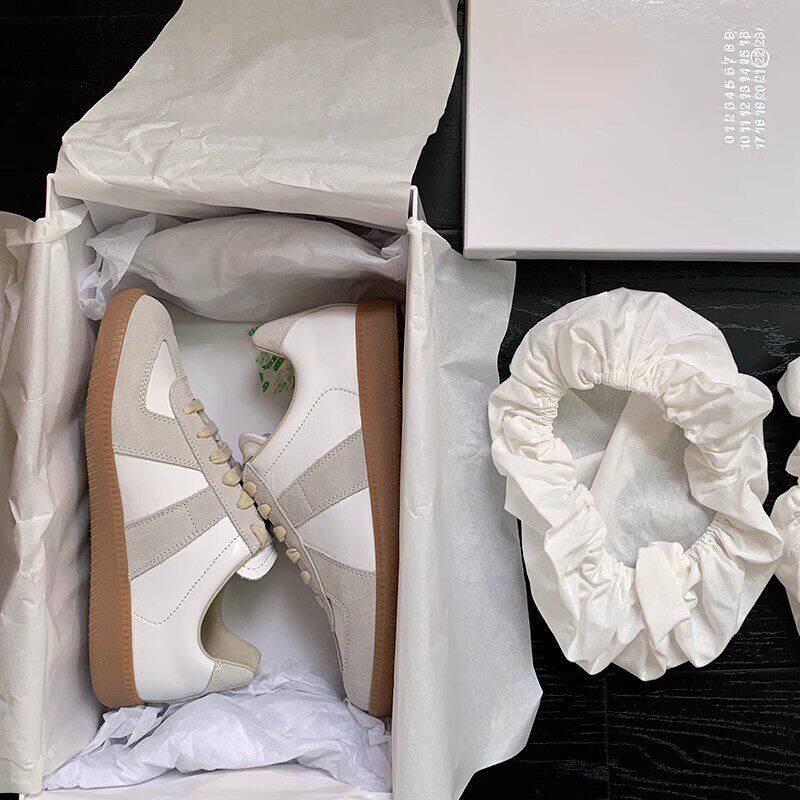 德训鞋女覆古运动真皮休闲板鞋男百搭小白鞋女鞋阿甘鞋户外训练鞋