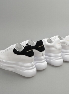 2025春季超级热真皮白色女鞋厚底增高女鞋10厘米厚底鞋12厘米小个