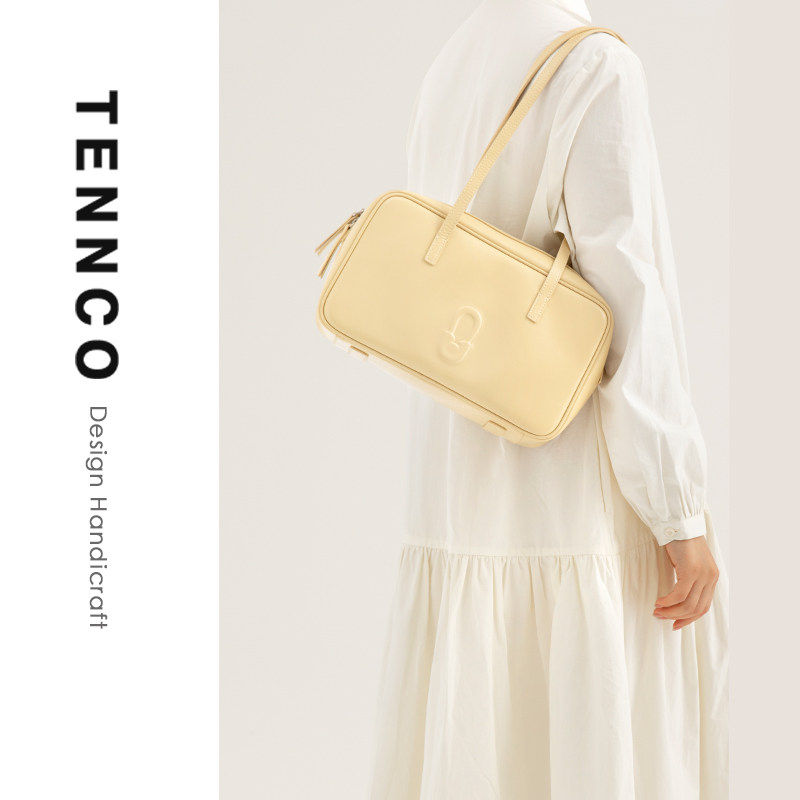 TENNCO原创【保龄球包】头层牛皮通勤腋下包百搭大容量单肩托特包,箱包皮具/热销女包/男包,波士顿包,淘宝优惠券,粉丝福利购,淘宝优惠卷