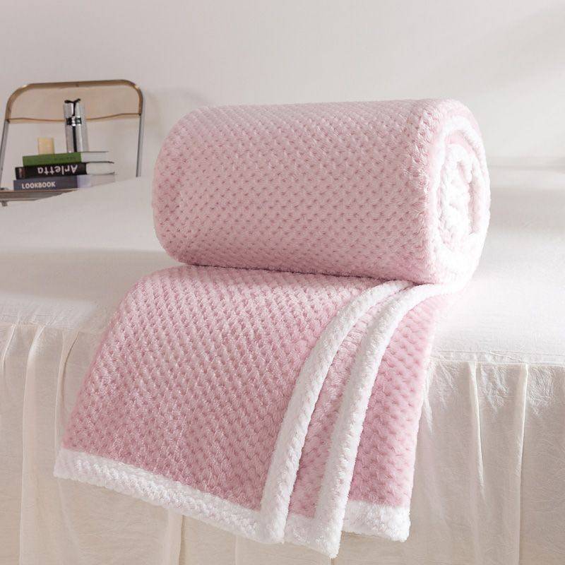 【粉丝福利】可铺可盖  冬季保暖加厚菠萝格双面绒毯,床上用品,休闲毯/毛毯/绒毯,淘宝优惠券,粉丝福利购,淘宝优惠卷