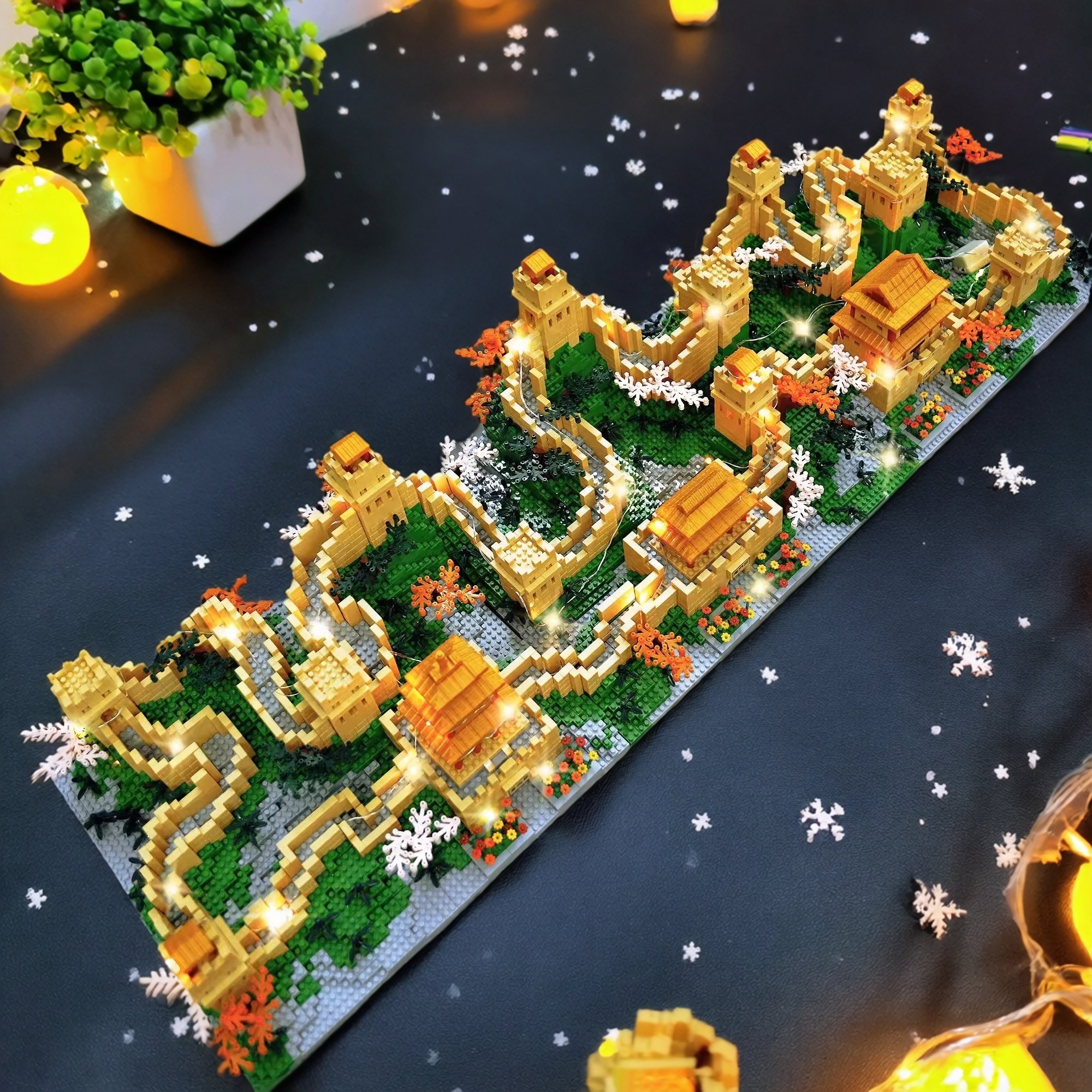 万里长城古建筑模型适用乐高积木高难度益智拼装玩具男女孩子礼物