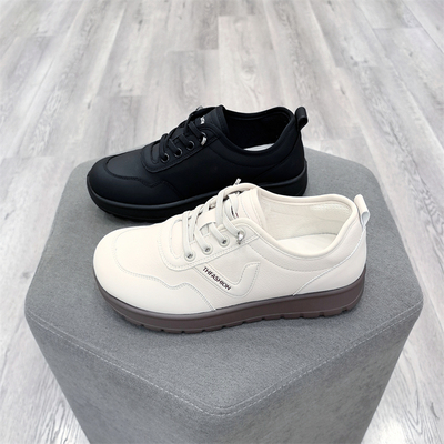 冰洁2025秋季新款女鞋圆头平跟超轻一脚蹬舒适运动鞋休闲鞋M7221