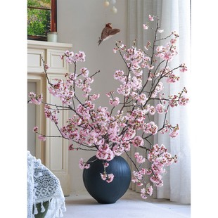 新鲜采摘重瓣水养插花粉色枝条花年宵花 鲜切花 樱花鲜花 真