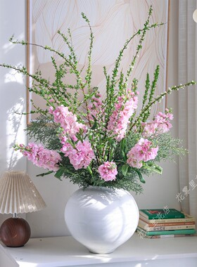 雪柳花紫罗兰雪花松鲜花家用水养插花粉色白色春季鲜切花年宵花