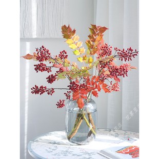 无叶冬青+十大功劳鲜切枝(真的鲜花)客厅卧室内水养插花年宵花