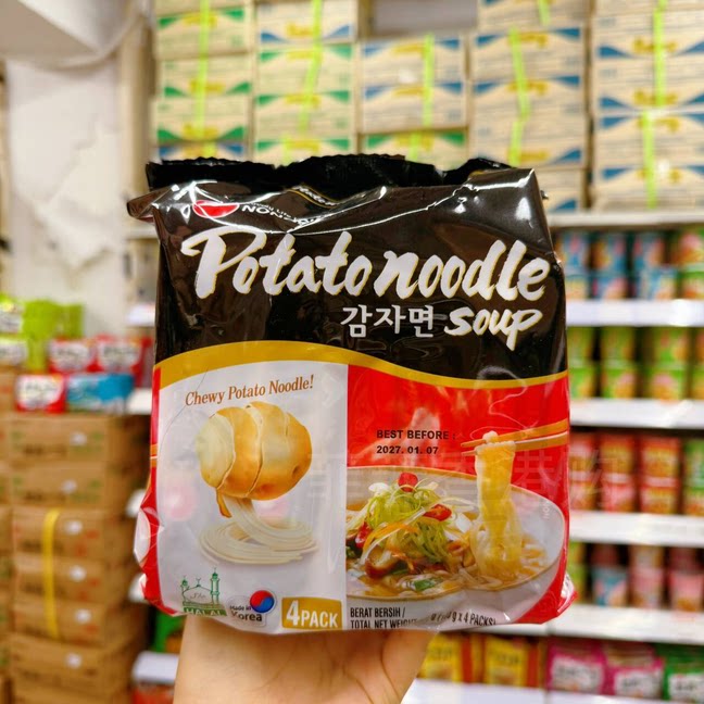 香港代购 韩国进口NONG SHIM/农心薯仔面拉面方便面泡面4袋装400g