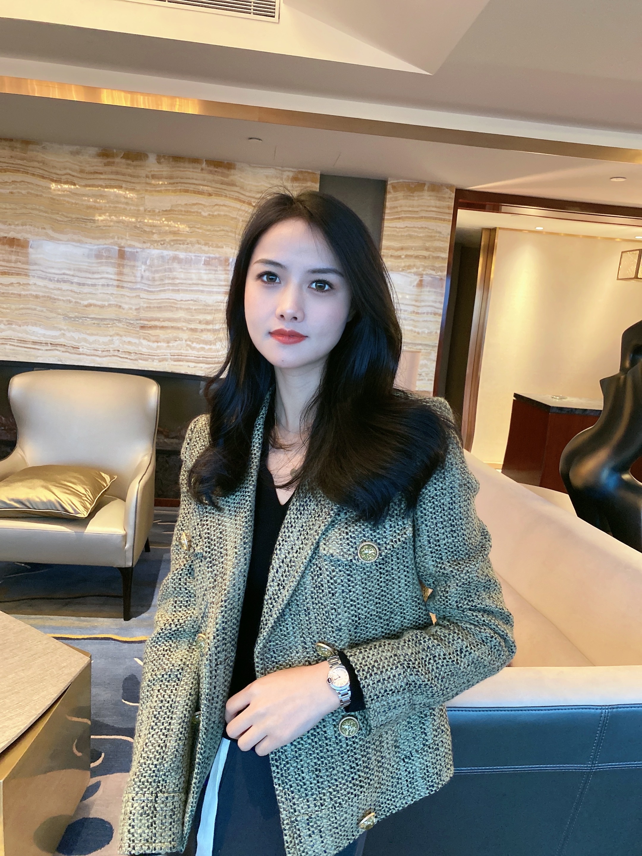 秋冬新款小香风羊毛女外套