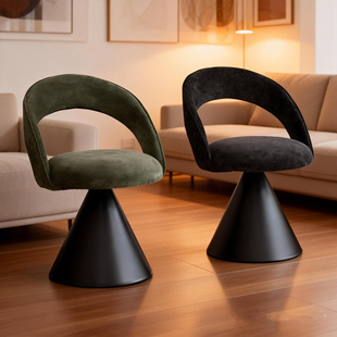 意式轻奢化妆凳家用女生主卧室可旋转梳妆台椅子靠背高级感美甲椅