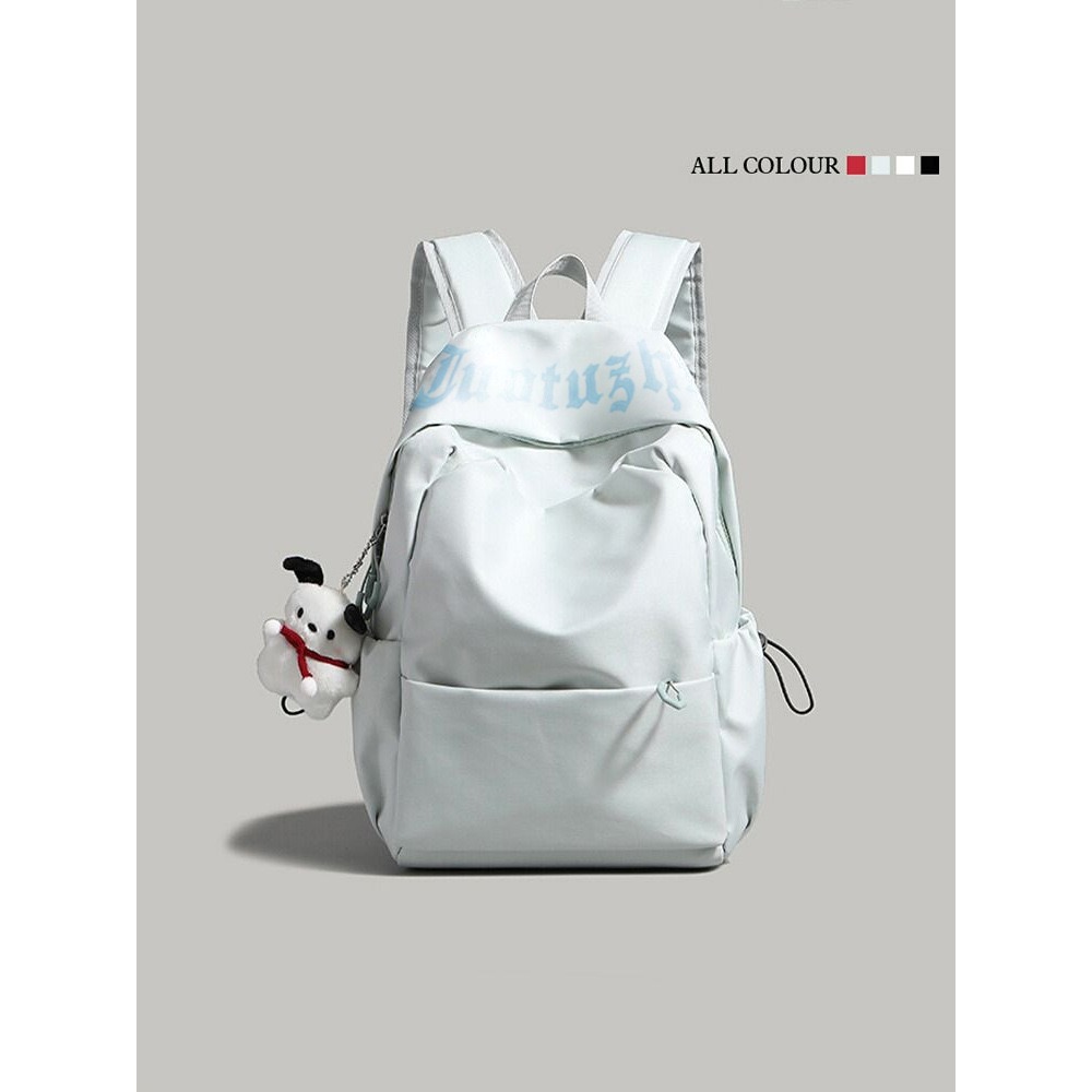 简约纯色高中学生轻便书包女2025新款男大容量双肩包短途旅行背包