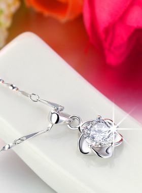 同款梅花满天星韩版百搭银项链