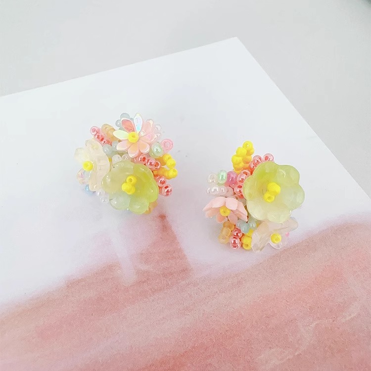 耳钉虞书欣同款耳环串珠多巴胺