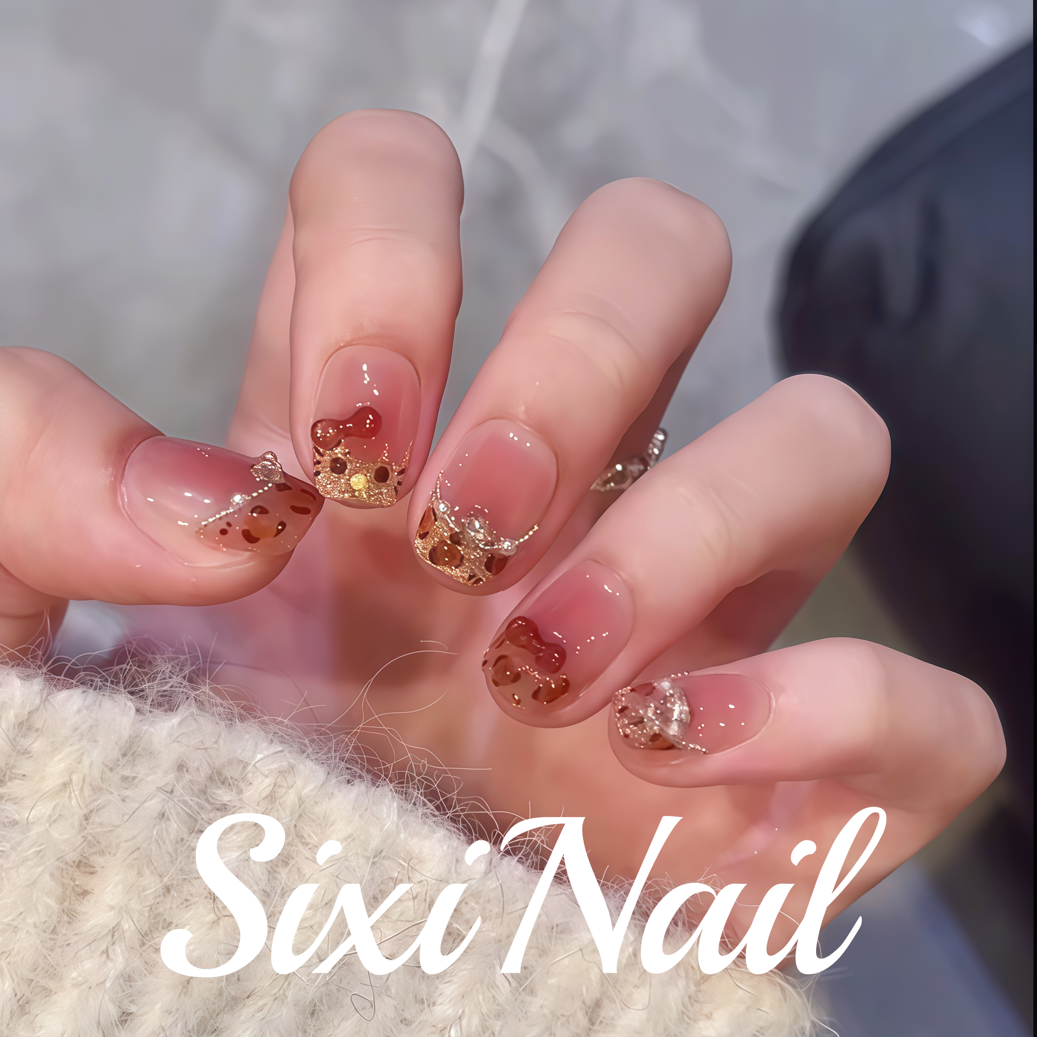 手绘豹纹kitty猫眼纯手工穿戴甲氛围少女显白指甲美甲贴片假指甲,彩妆/香水/美妆工具,穿戴甲/甲片,淘宝优惠券,粉丝福利购,淘宝优惠卷