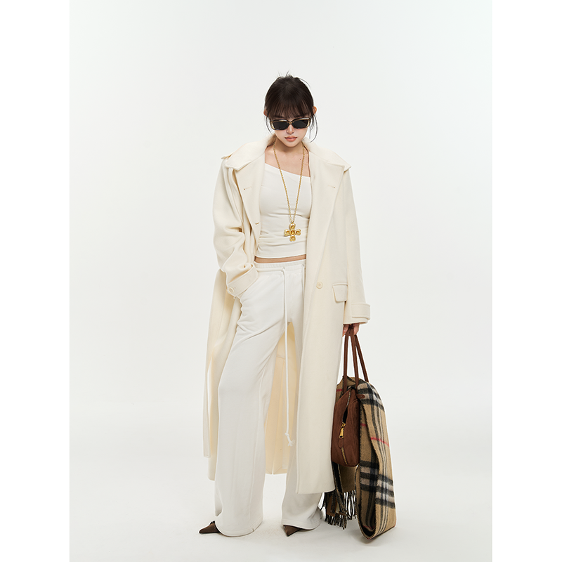 PEMPL正肩翻领毛呢外套