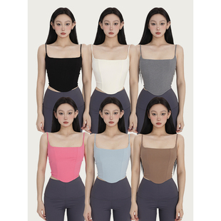 无袖 型 低方领胸衣假鱼骨潮 六色基础好版 PEMPL吊带背心女春夏新款