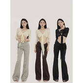 直筒显瘦裤 PEMPL 子百搭潮 新款 三色绸缎感凉丝丝长裤 休闲裤 女春季